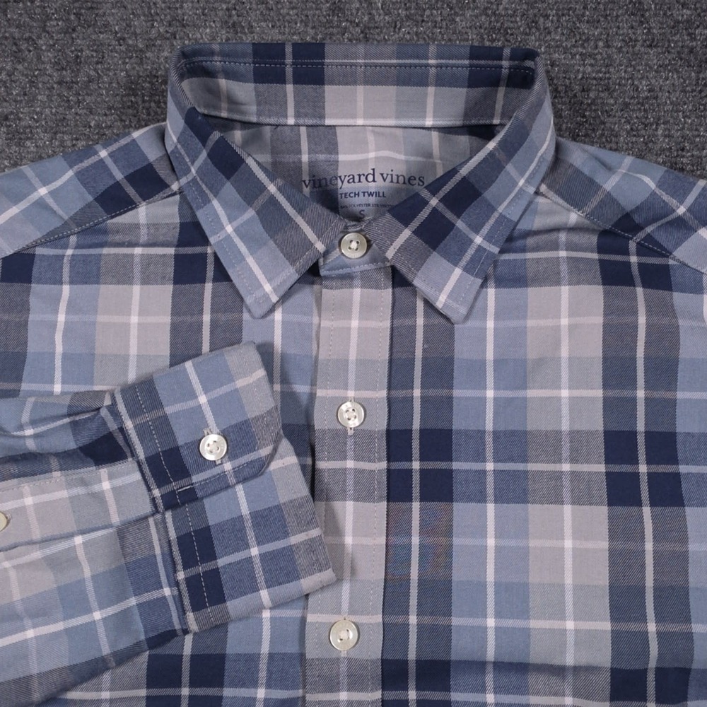 NWT Vineyard Vines Brant Point Plaid Tech Twill Shirt Mens S Classic Fit